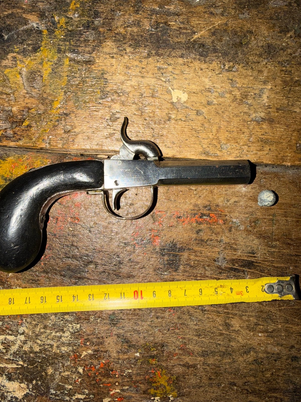 Klein antiek vestzakpistooltje  zeer mooie staat, Ophalen of Verzenden, Nederland