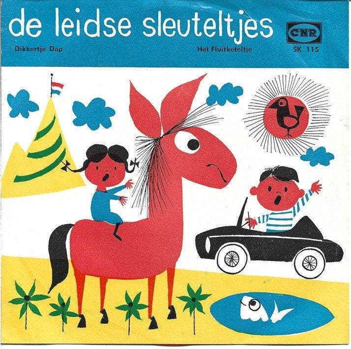 De Leidse Sleuteltjes - Dikkertje Dap uit 1961, Cd's en Dvd's, Vinyl Singles, Colored vinyl, Verzenden, Gebruikt, Kinderen en Jeugd