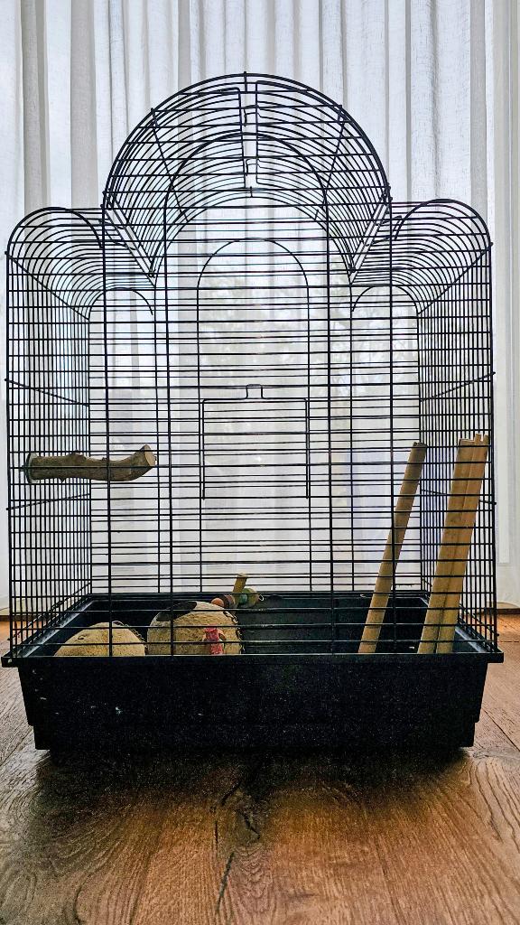Vogelkooi 75cm hoog, Dieren en Toebehoren, Ophalen, Gebruikt, Metaal, Vogelkooi