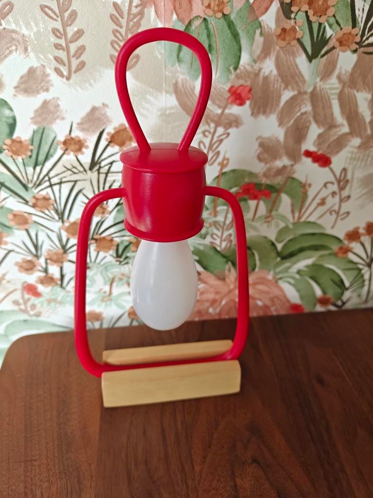 IKEA Strala Lampje - Vintage Rode Lantaarn Stijl, Huis en Inrichting, Lampen | Overige, Ophalen of Verzenden, Gebruikt, Vintage, Lantaarn, Scandinavisch