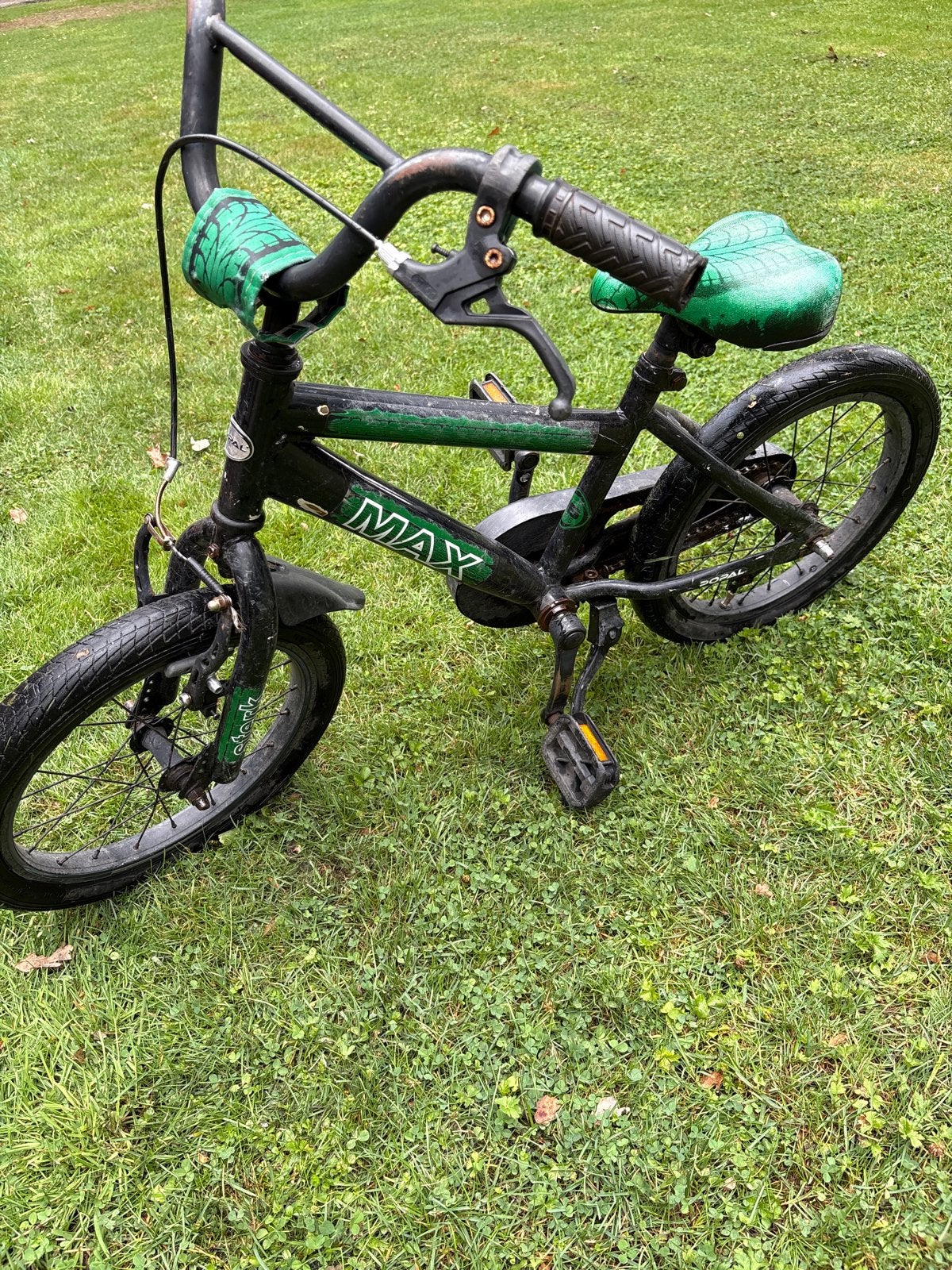 Kinderfiets Popal MAX 16 inch - Groen, Ophalen, Gebruikt, Velgrem, 16 tot 20 inch