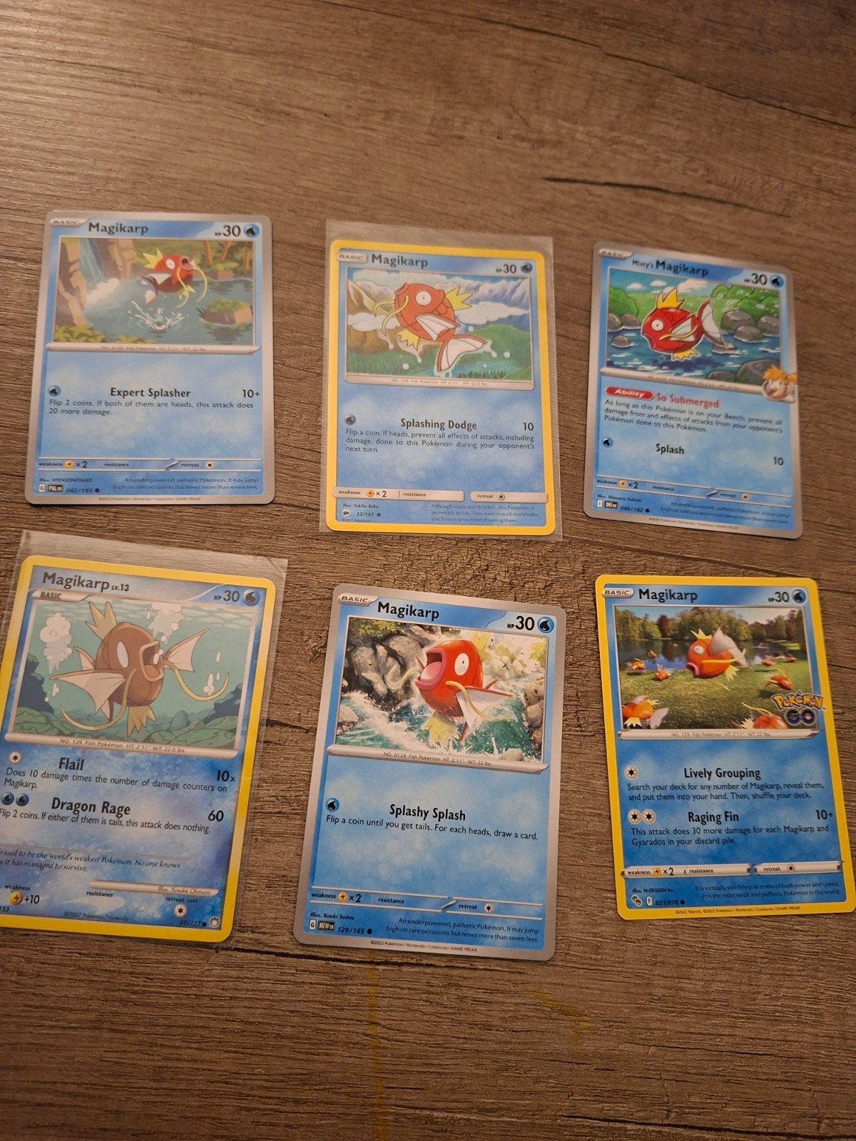 Magikarp Pokémon kaarten - Set van 6, Ophalen of Verzenden, Zo goed als nieuw, Meerdere kaarten