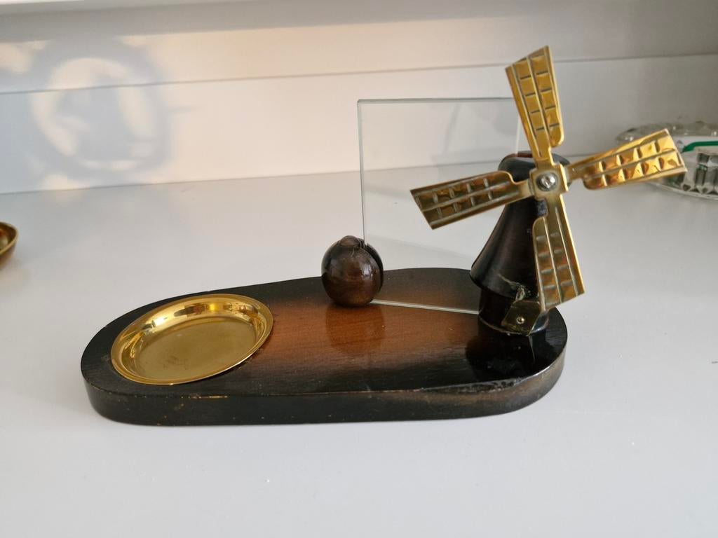 Vintage Hollands molen asbak met lucifershouder, Huis en Inrichting, Woonaccessoires | Overige, Ophalen of Verzenden, Gebruikt