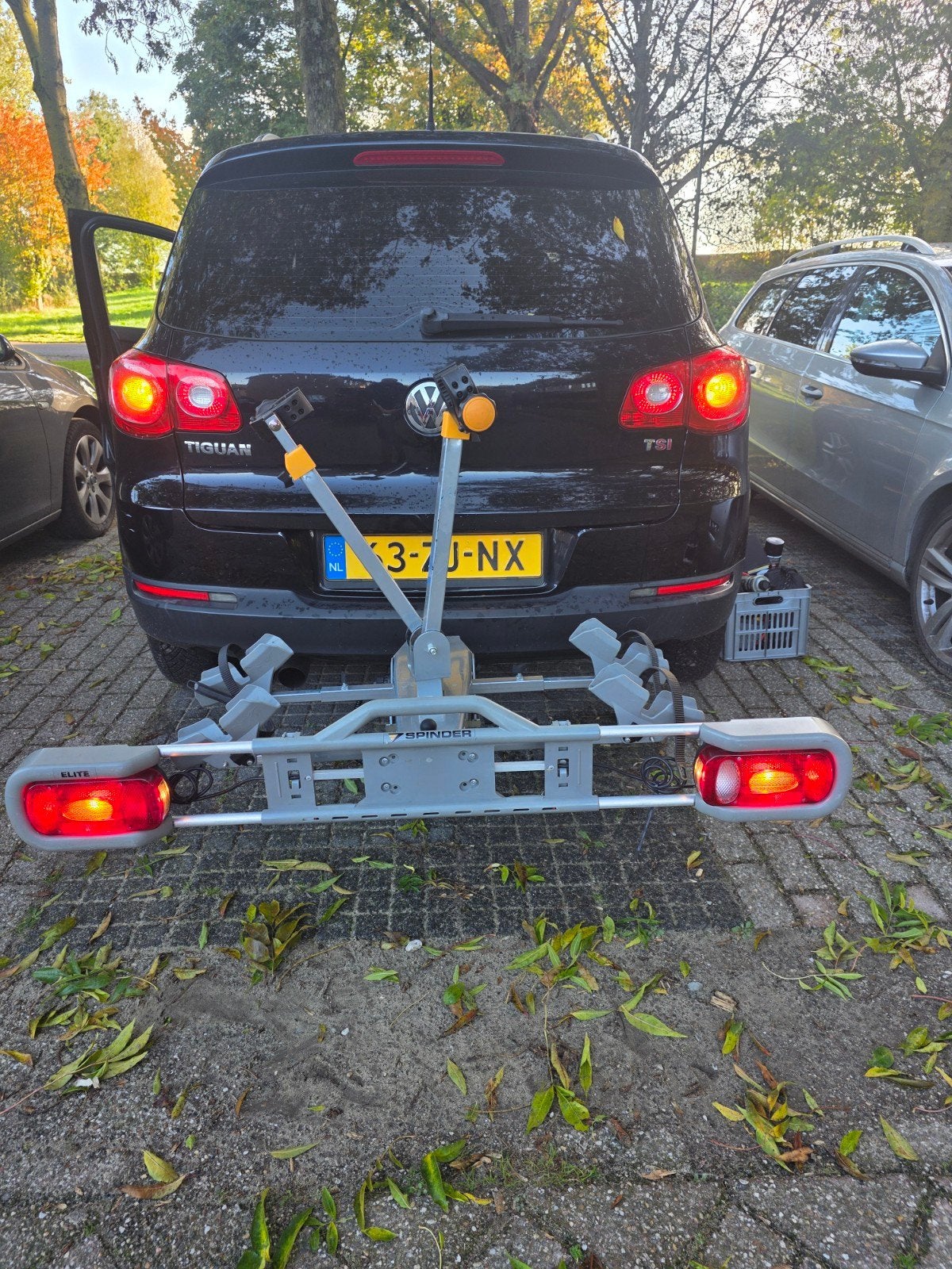 Spinder elite fietsdrager voor 2 fietsen kantelbaar, Ophalen, Gebruikt, Trekhaakdrager