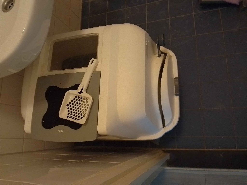 Catit Kattenbak (met hendel/opvangbak), Ophalen, Gebruikt, Open