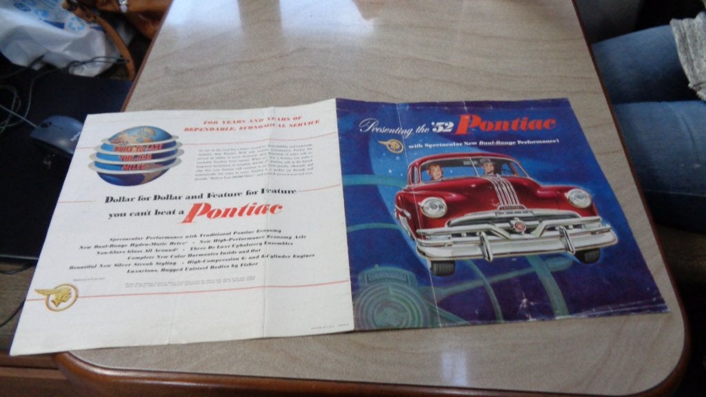 USA Folder  PONTIAC  1952, Verzenden, Gelezen, Overige merken