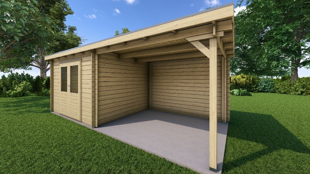 Fonteyn Basicline Jasmijn met overkapping 600 x 250cm, 200 tot 400 cm, Tuinhuis, Nieuw, Ophalen of Verzenden
