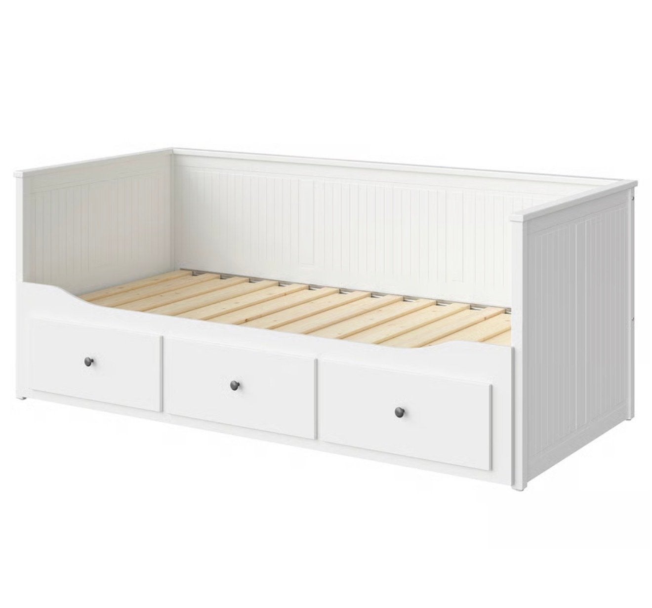 IKEA Hemnes Dagbed met 3 lades - Wit, Ophalen, Verstelbaar, Wit, Tweepersoons