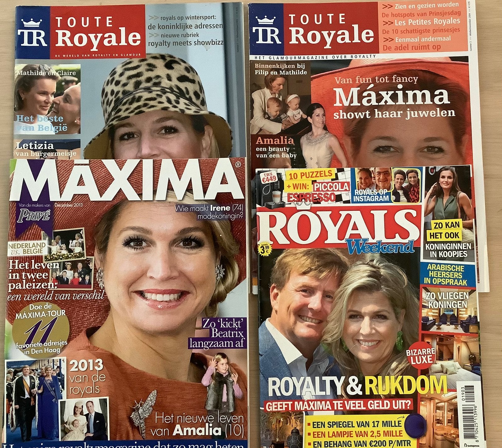 2x Toute Royale - 1x Maxima - 1x Royals Weekend, Verzamelen, Koninklijk Huis en Royalty, Ophalen of Verzenden, Tijdschrift of Boek