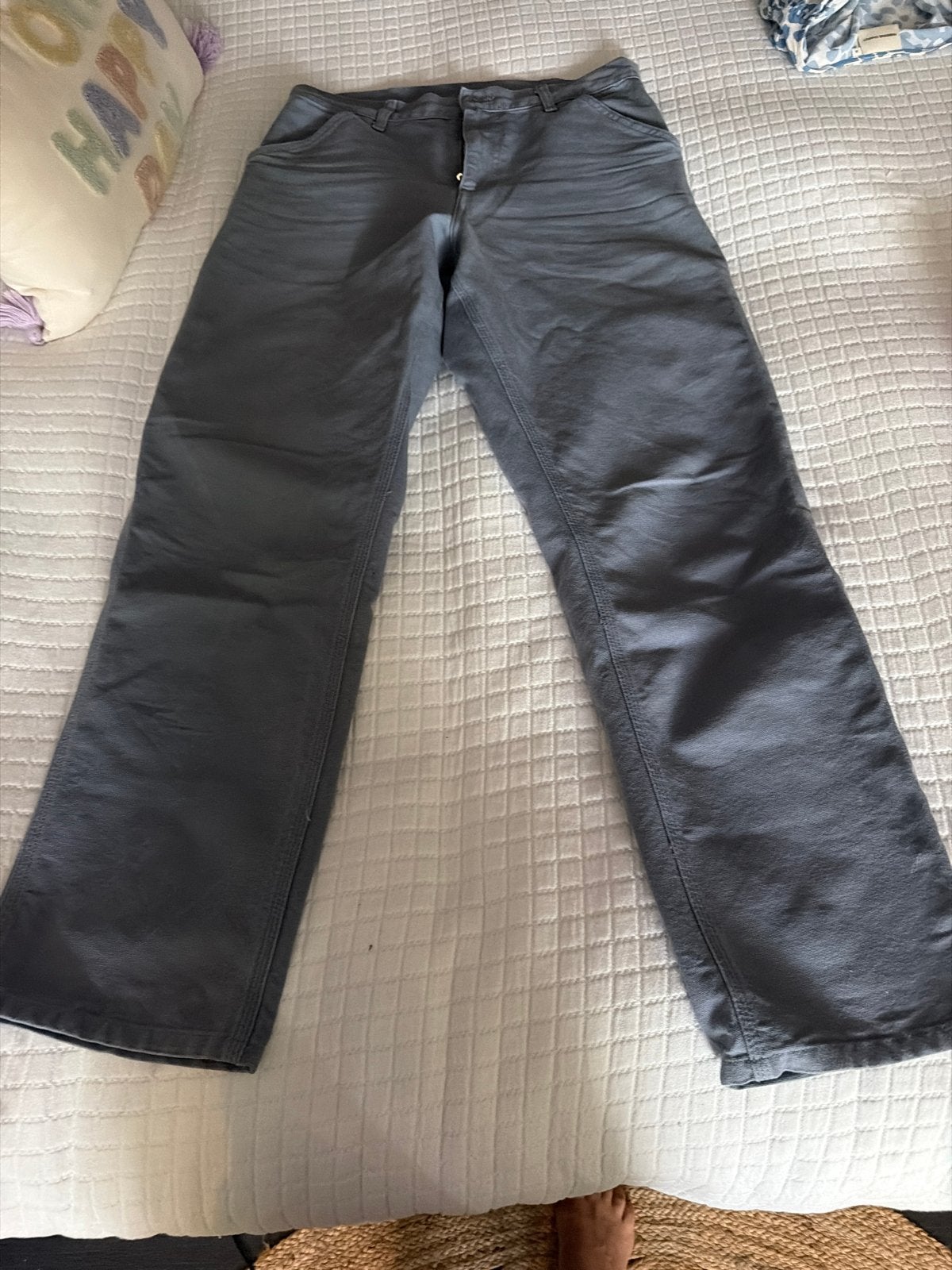 Carhartt Single Knee Pant - Grijs - Maat 30x32, Kleding | Heren, Broeken en Pantalons, Ophalen of Verzenden, Gedragen, Maat 46 (S) of kleiner