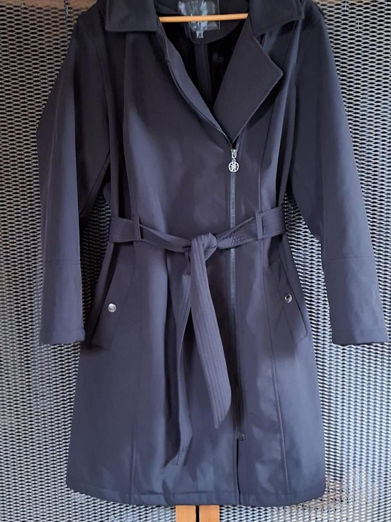 Nieuwe zwarte softshell herft/winter trentcoat., Ophalen of Verzenden, Nieuw, Maat 46/48 (XL) of groter, Zwart
