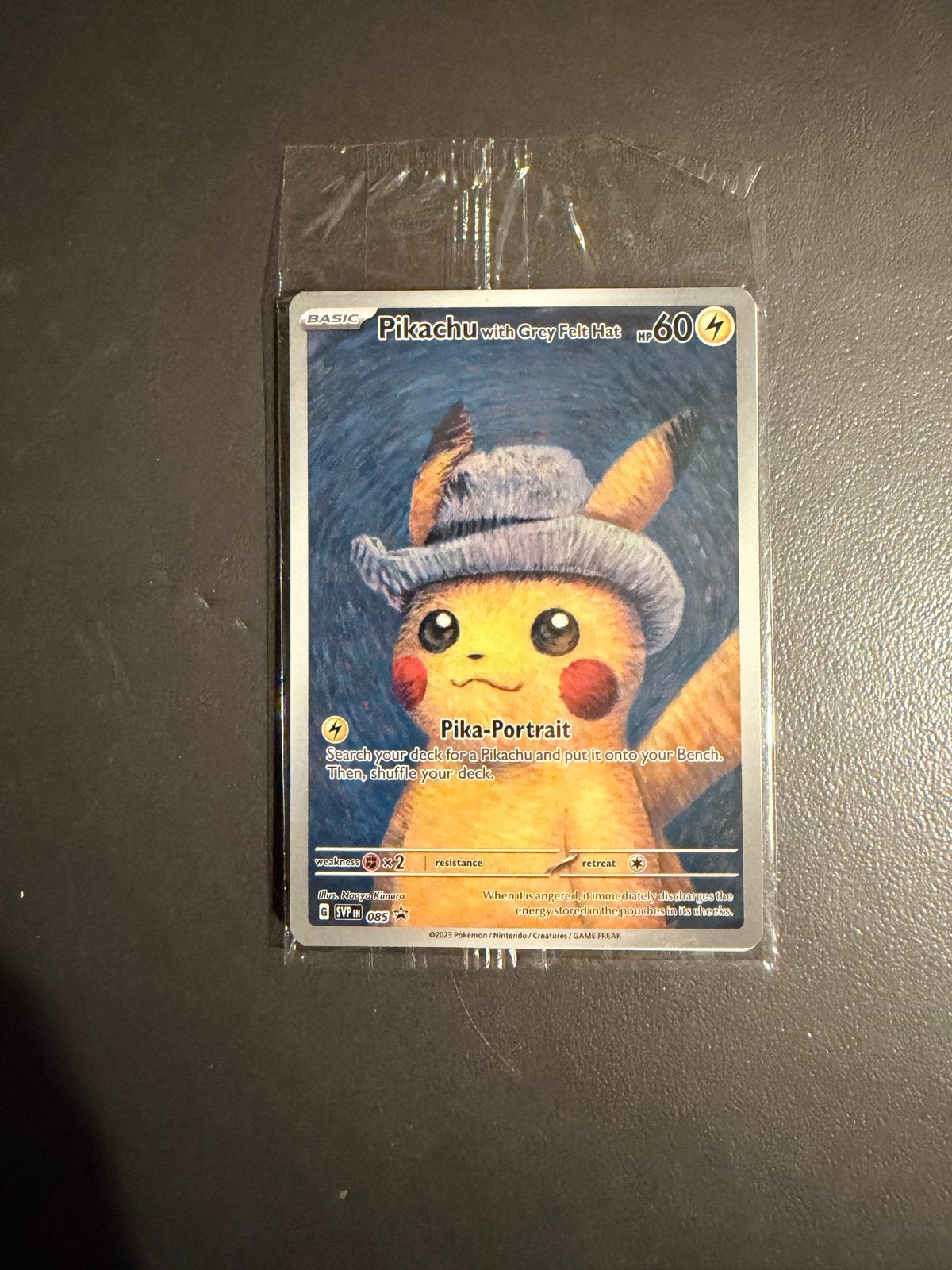Pikachu with grey felt hat (Van Gogh Museum) SEALED, Hobby en Vrije tijd, Verzamelkaartspellen | Pokémon, Ophalen, Nieuw, Losse kaart
