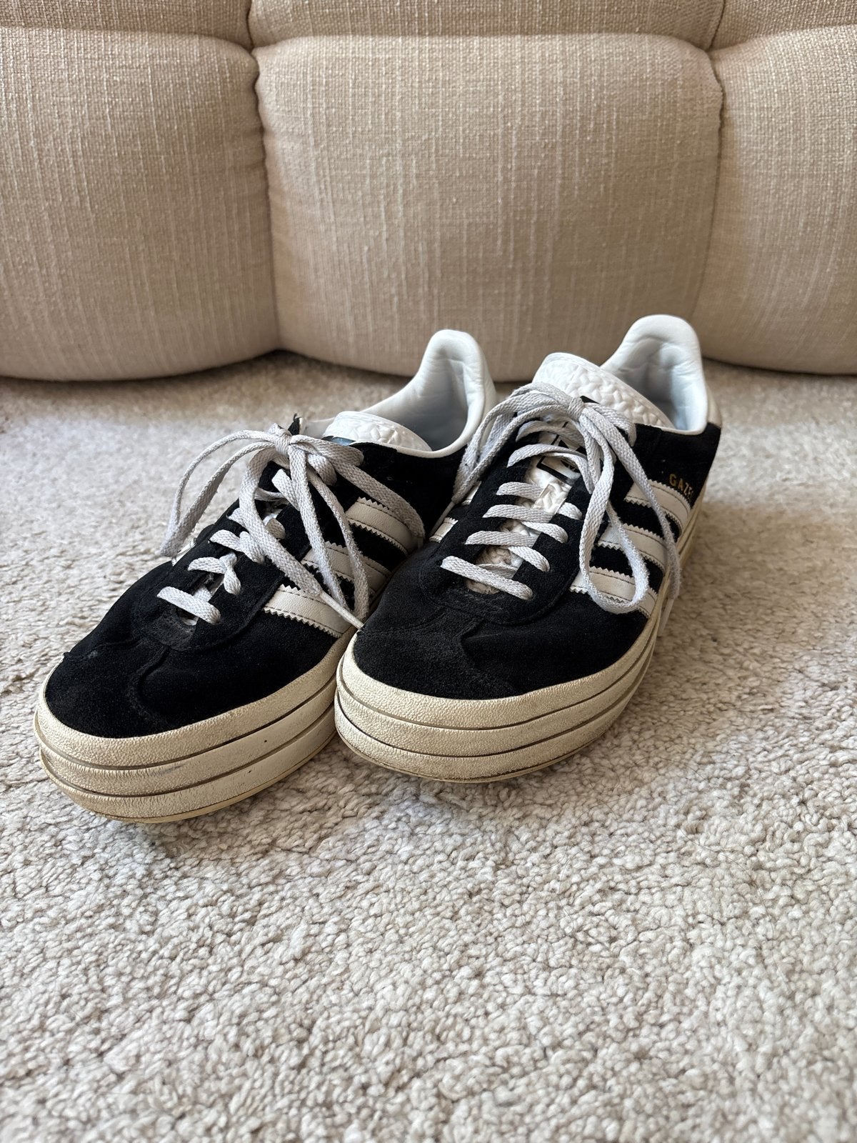 Adidas Gazelle Dames Sneakers Maat 39 1/3 Zwart, Ophalen, Gedragen, Zwart, Sneakers of Gympen