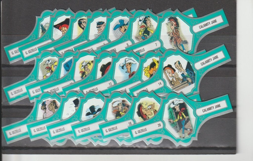 reeks  3  lucky luke  1-20   sigarenbanden, Ophalen of Verzenden, Zo goed als nieuw, Sigarenbandjes