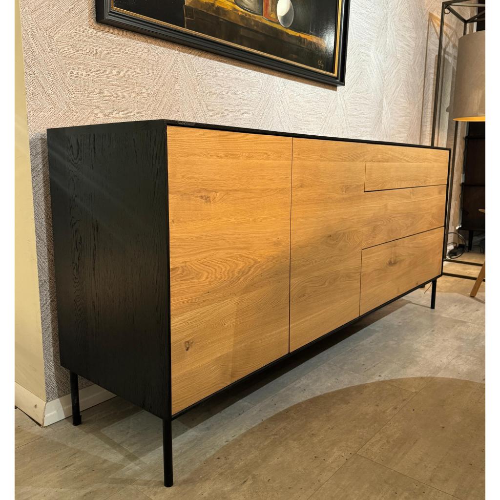 Ethnicraft Blackbird Dressoir Tijdloos Design Massief Eiken, Huis en Inrichting, Kasten | Dressoirs, Ophalen, Met deur(en), 150 tot 200 cm