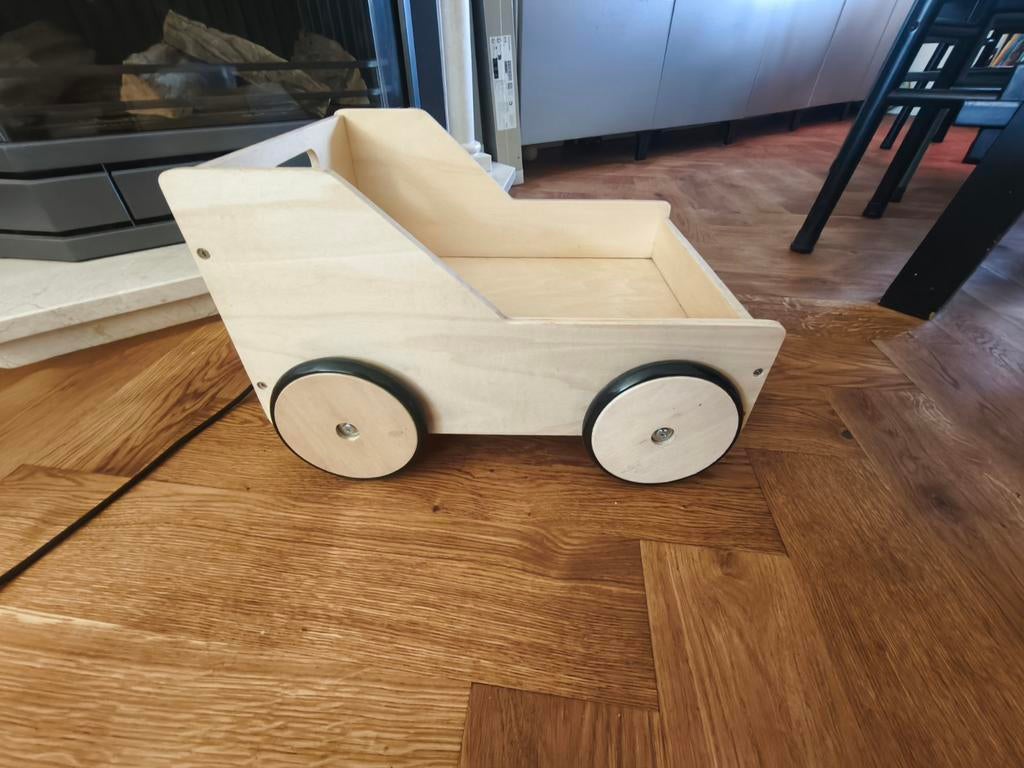 Houten speelgoed karretje voor kinderen, Ophalen, Gebruikt, Jongen of Meisje