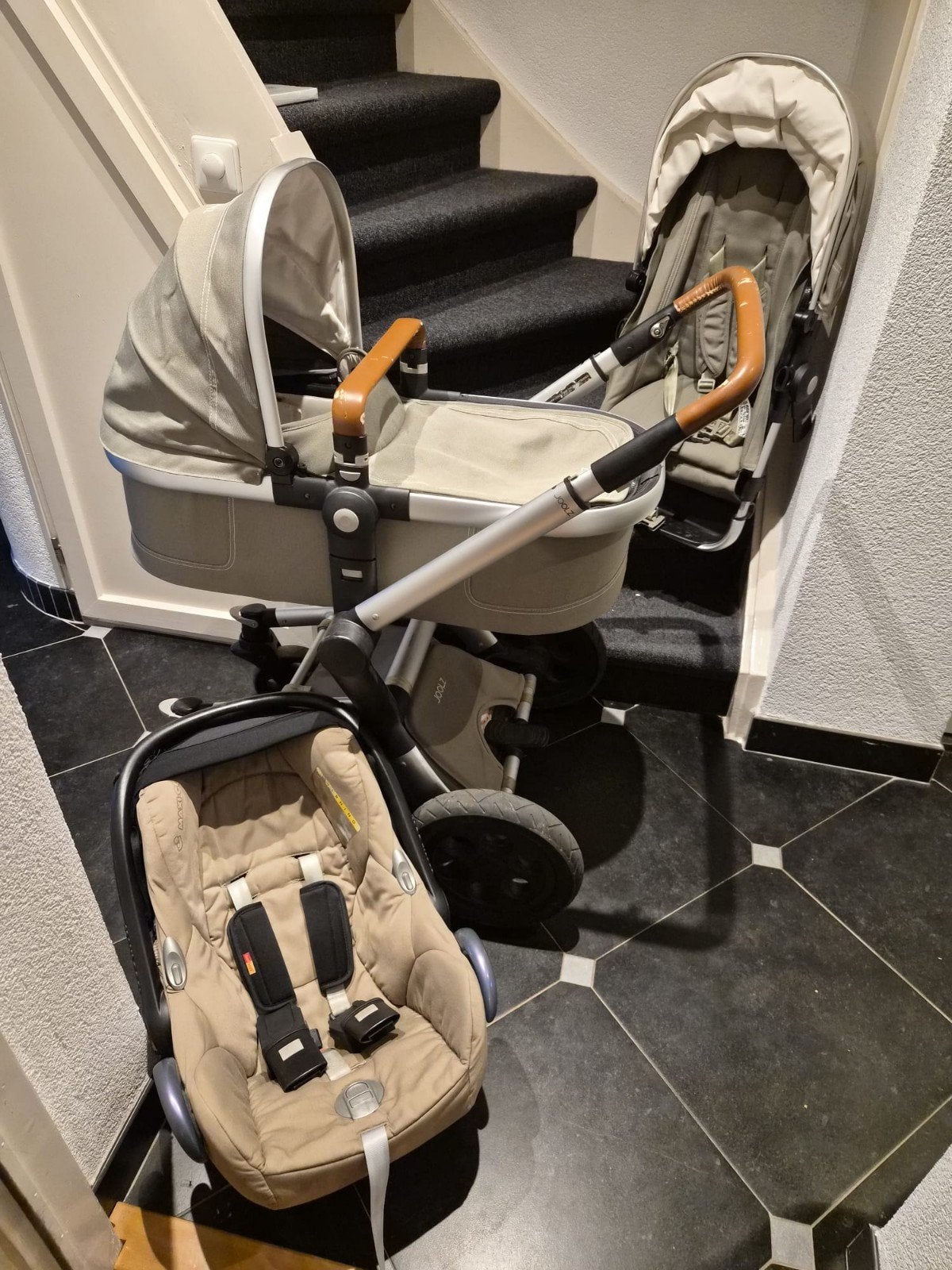 Joolz kinderwagen met Maxi-Cosi en base, Autogordel of Isofix, Gebruikt, 0 t/m 13 kg, Maxi-Cosi