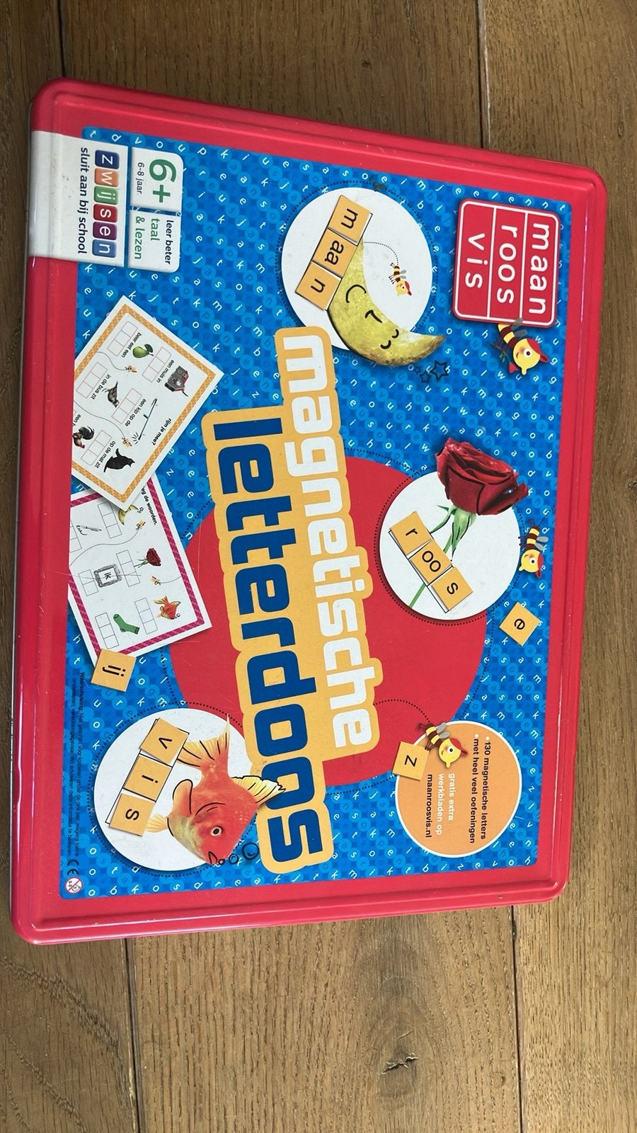 Magnetische letterdoosvan maan roos vis, Kinderen en Baby's, Speelgoed | Educatief en Creatief, Ophalen of Verzenden, Zo goed als nieuw