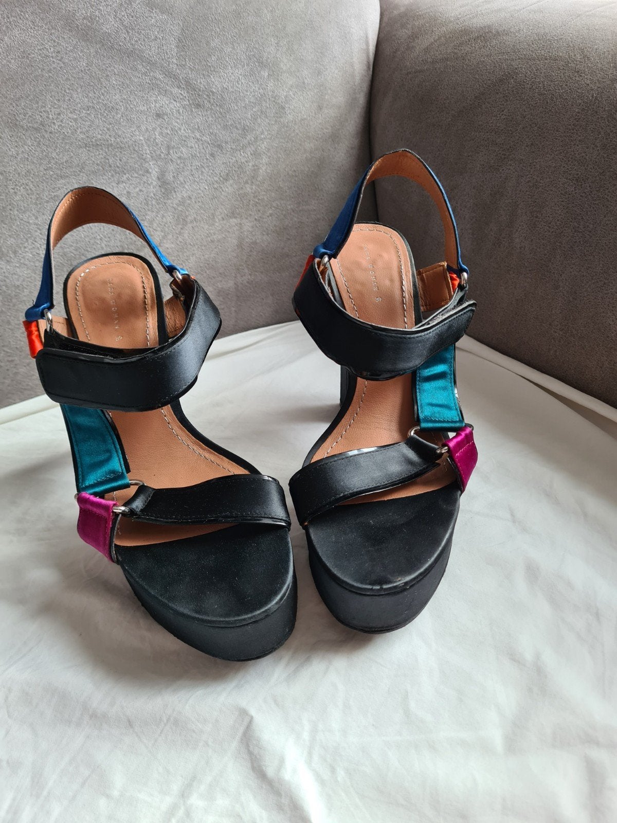 Zara Woman Sandalen met Hoge Hakken - Maat 39, Zwart, Gedragen, Zara Woman, Sandalen of Muiltjes