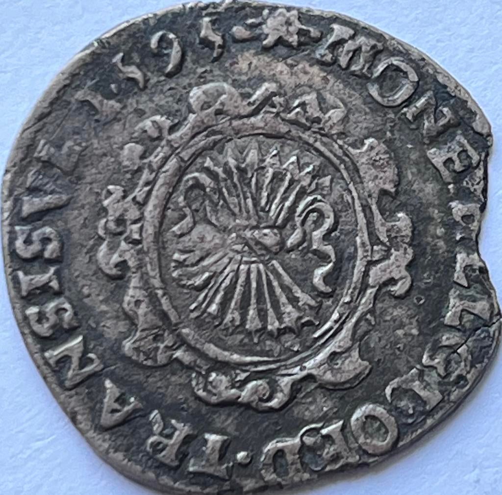 Overijssel zeldzame Leicester stoter 1595, Vóór koninkrijk, Zilver, Losse munt, Overige waardes
