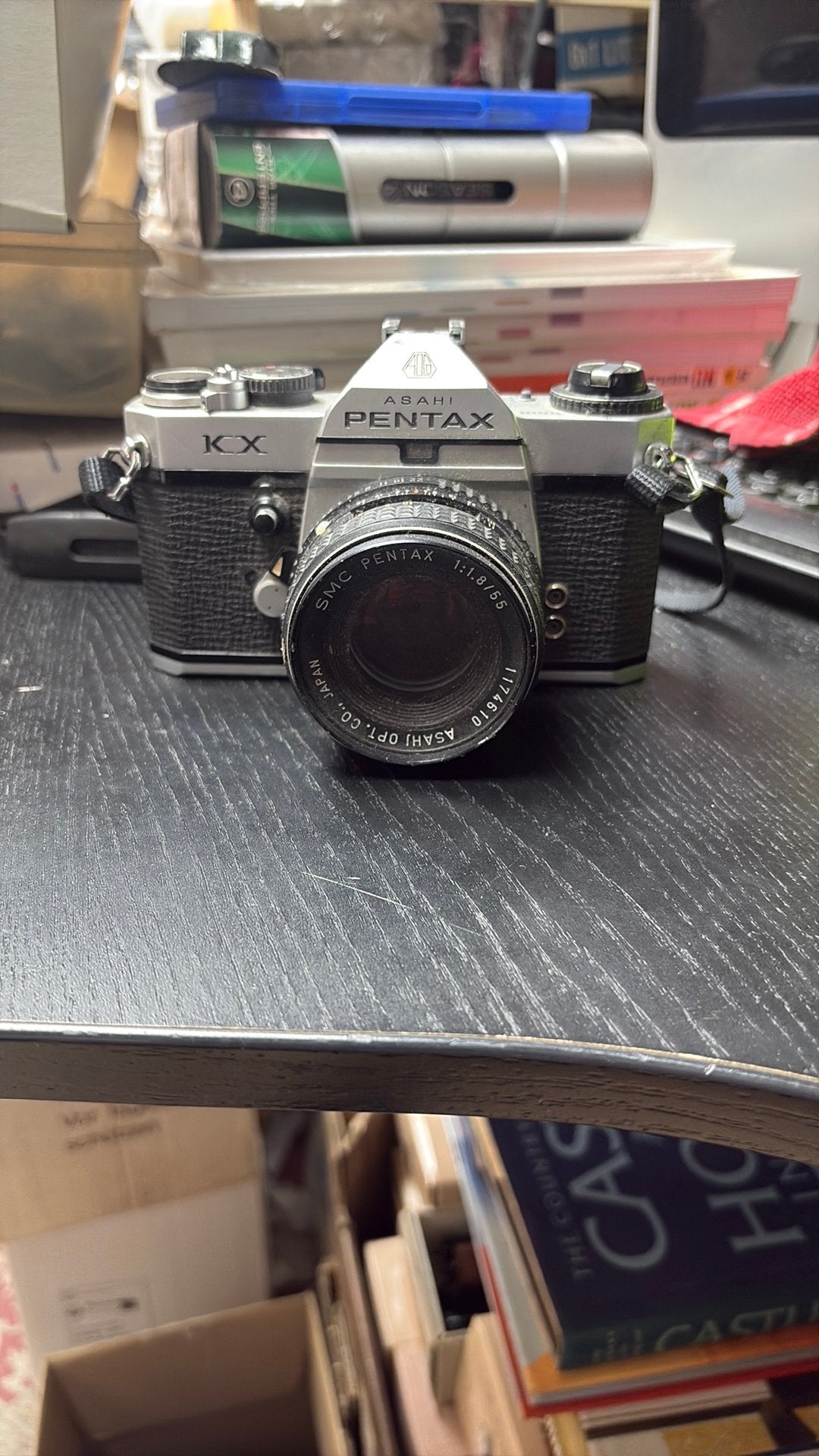 Pentax KX Spiegelreflexcamera met SMC Pentax 1:1.8/55 lens, Audio, Tv en Foto, Fotocamera's Analoog, Gebruikt, Spiegelreflex, C