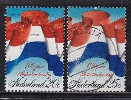 735 - Nederland nvph 1010/1011 gestempeld , 400 jaar, Postzegels en Munten, Postzegels | Nederland, Verzenden, Na 1940, Gestempeld