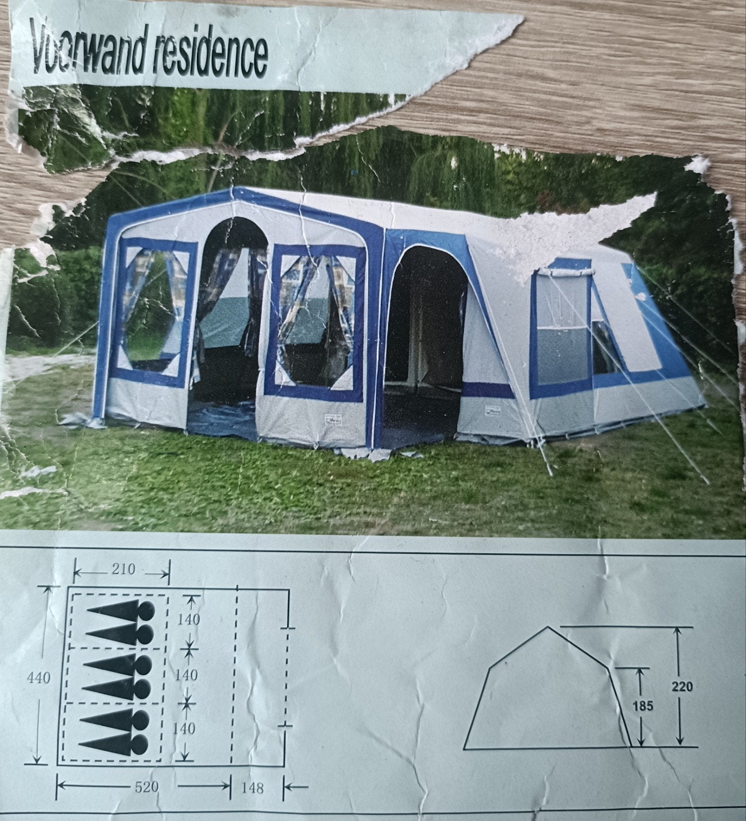 te koop 6 persoons bungalowtent, Ophalen