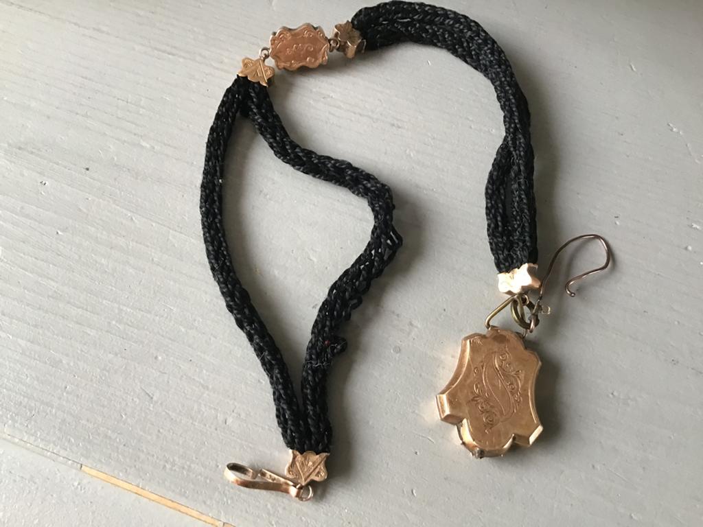 Antieke 14 karaat gouden horlogeketting/ Chatelaine, Ophalen of Verzenden, Goud