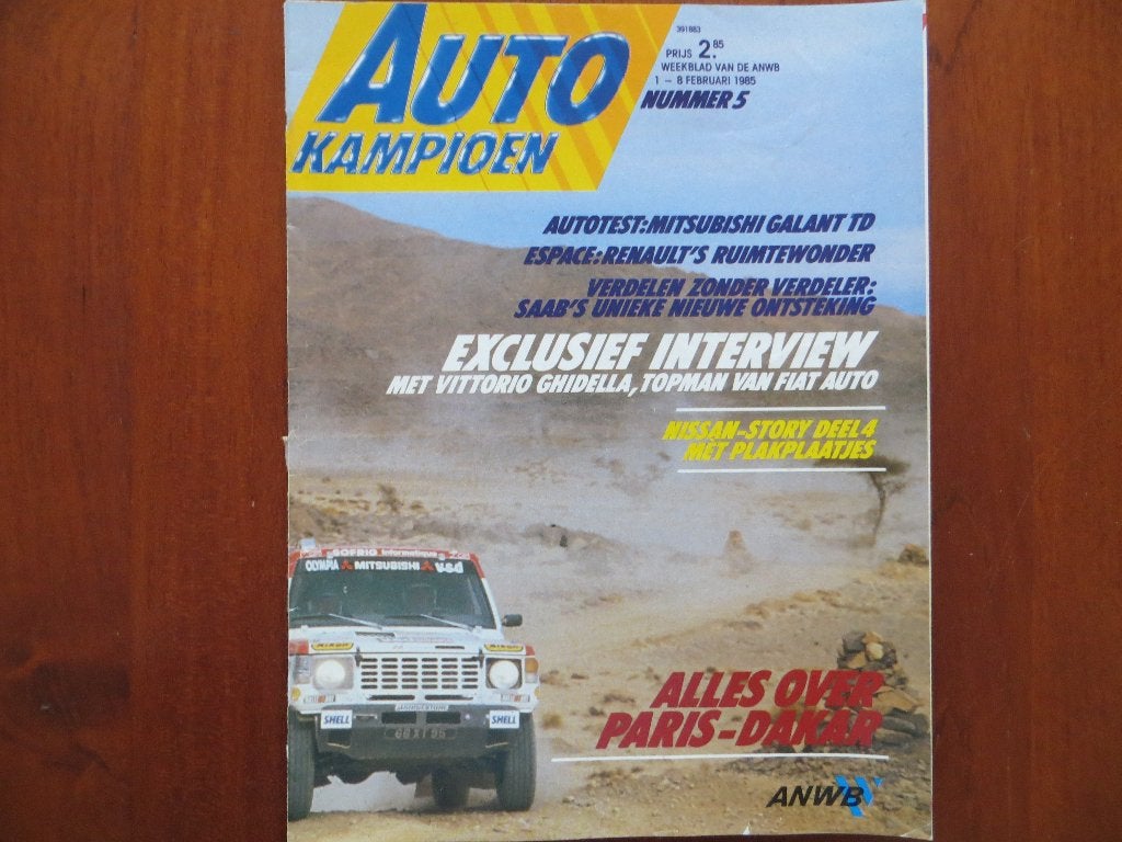 Autokampioen 5 1985 Mitsubishi Galant TD, Renault Espace, Ophalen of Verzenden, Zo goed als nieuw, Renault