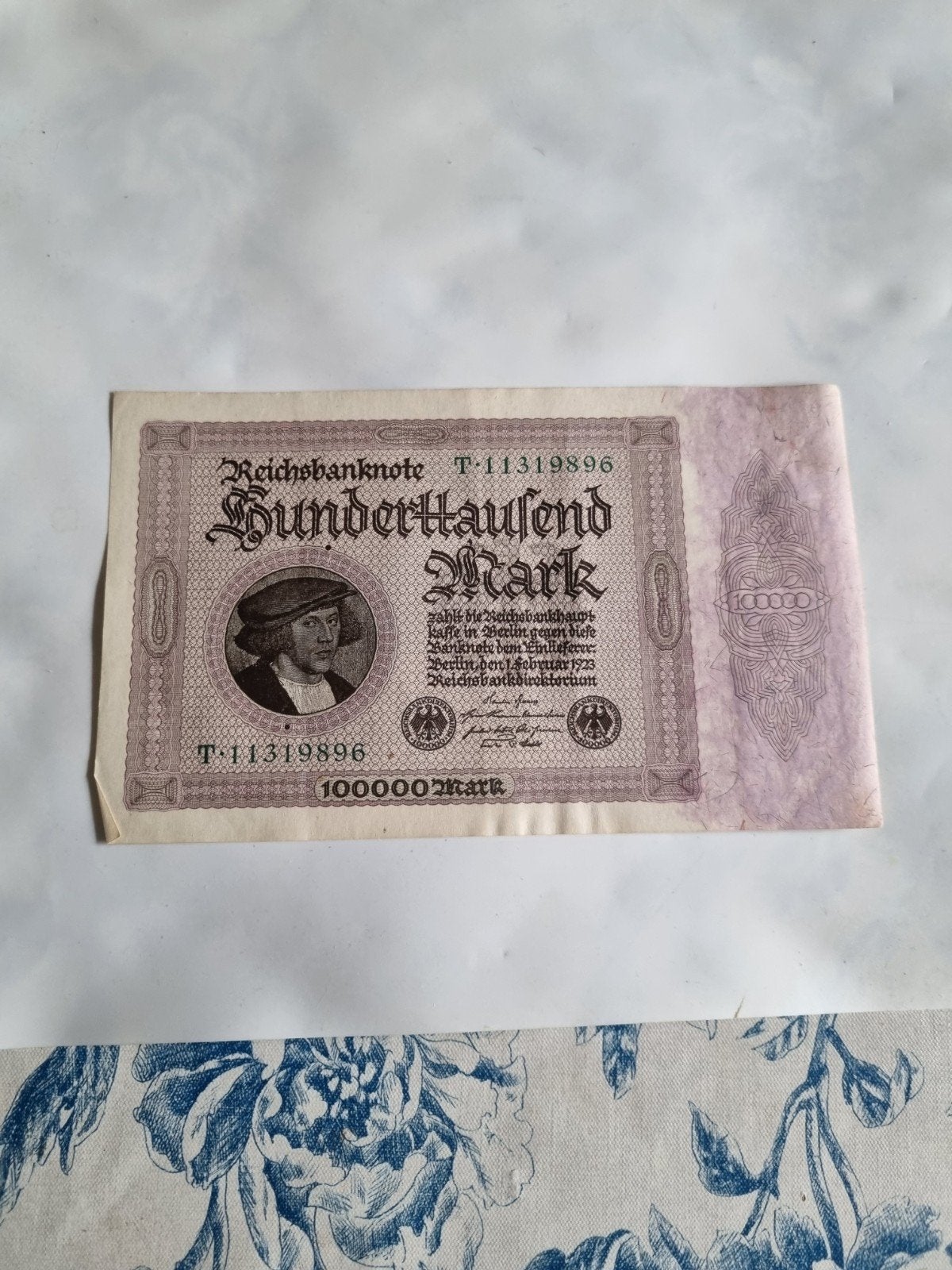 Duitsland: een heel net 100.000 Mark bankbiljet uit 1923., Postzegels en Munten, Ophalen of Verzenden, Duitsland, Los biljet