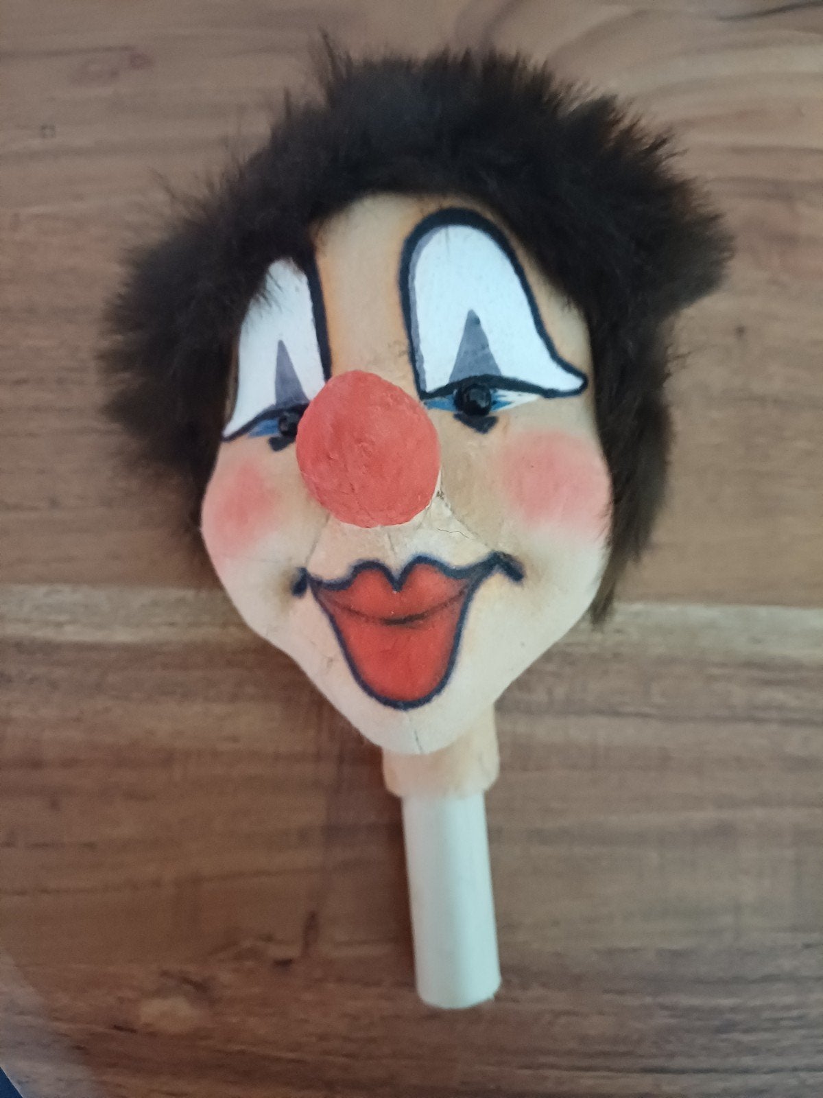 Vintage Vilten Clownshoofd decoratie of maken van een pop, Verzenden