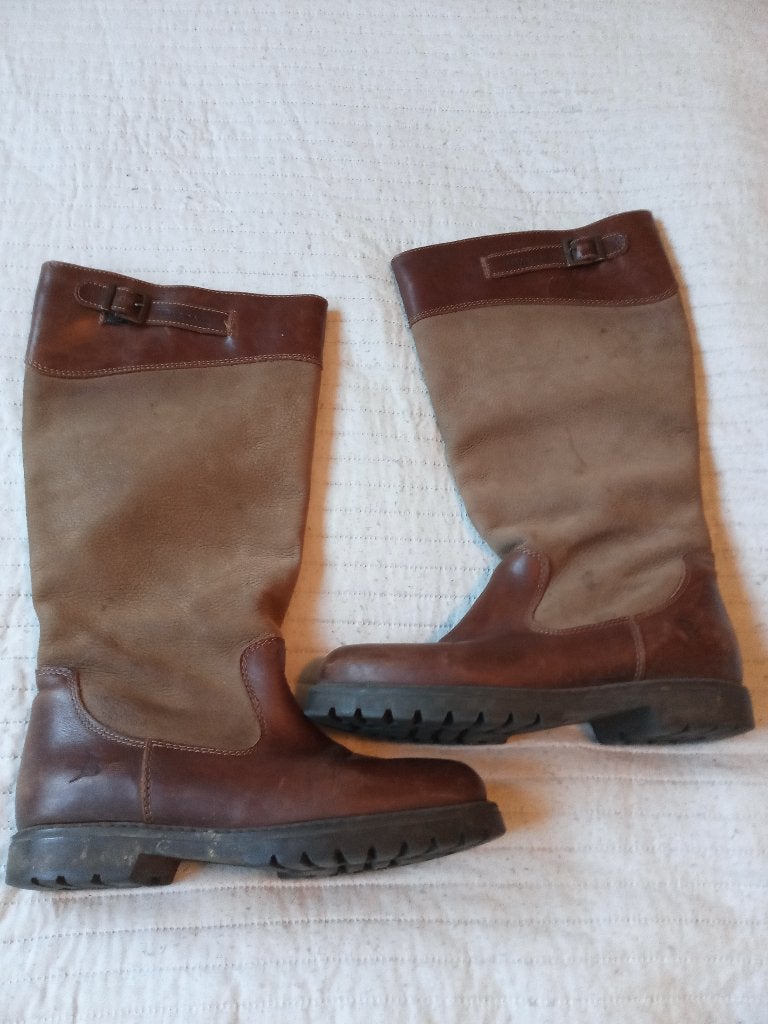 LEREN OUTDOOR LAARZEN "BARDALE", Hoge laarzen, Bruin, Ophalen of Verzenden, Zo goed als nieuw