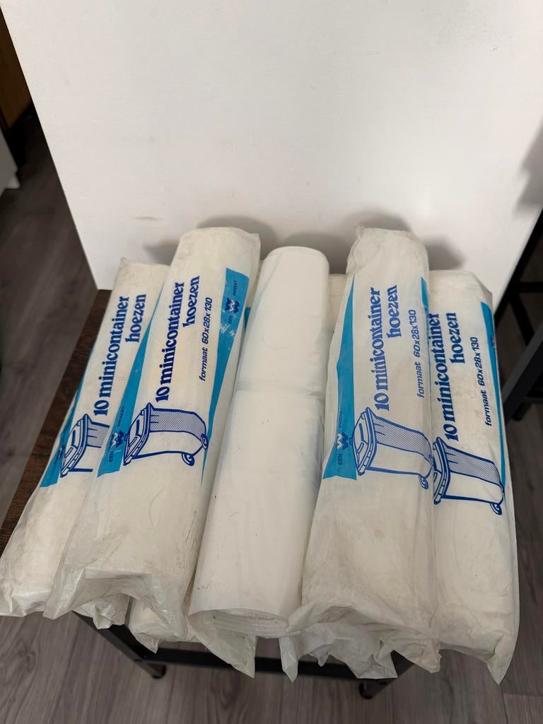 10 minicontainer hoezen - formaat 60x28x130 P.P.S, Huis en Inrichting, Woonaccessoires | Prullenbakken, Kunststof, Nieuw, 40 liter of meer