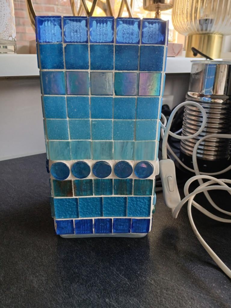 Sfeervolle mozaïek lamp voor bureau of kast, Ophalen of Verzenden