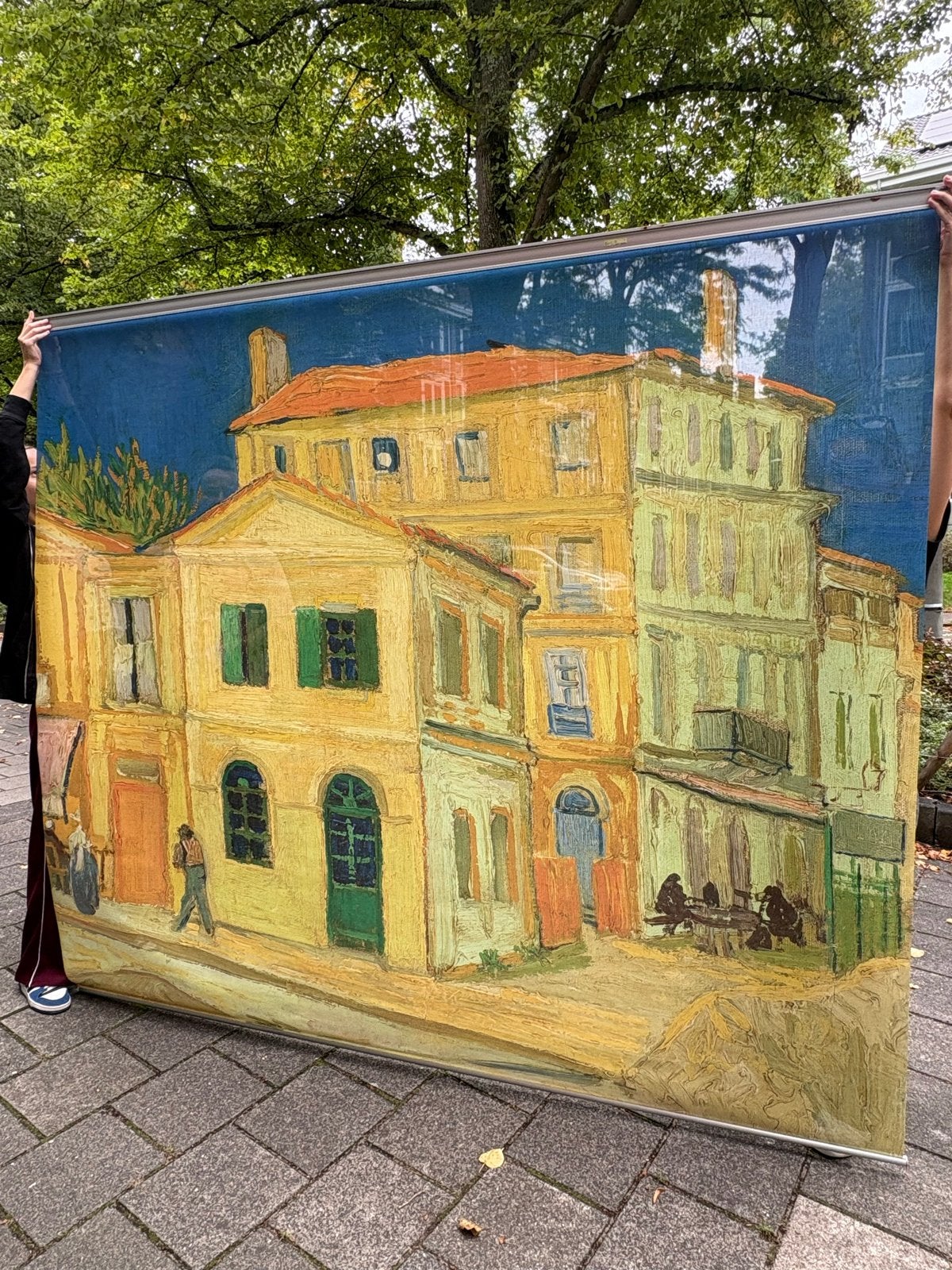 Rol gordijn van Van Gogh's 'Het Gele Huis', Ophalen, Overige materialen, Gebruikt, Rolgordijn