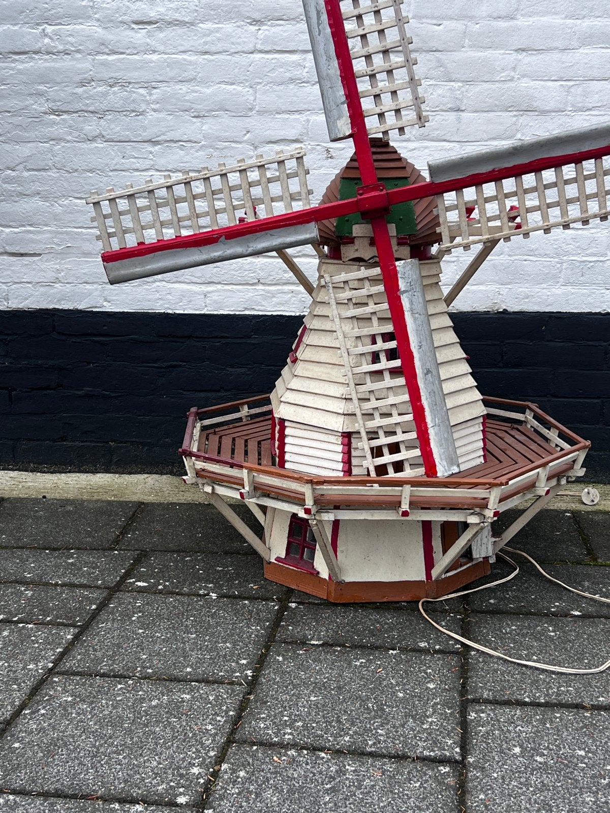 Grote Handgemaakte Stellingmolen - Decoratieve Windmolen, De doofpot, Ophalen of Verzenden, Info@de-doofpot.nl, Alphen aan den rijn