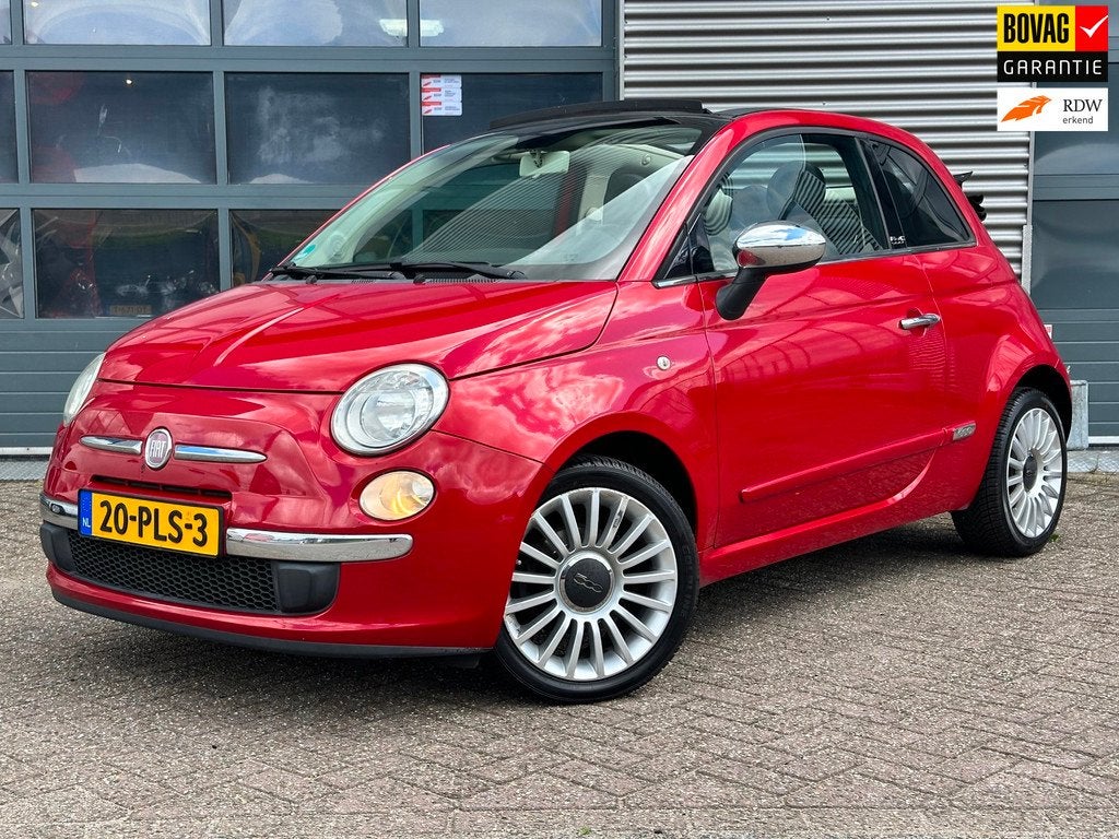 Fiat 500 C 0.9 TwinAir Lounge | Cabrio | Airco | Electr. ram, Auto's, Fiat, Bedrijf, Te koop, 500C, ABS, Airbags, Airconditioning