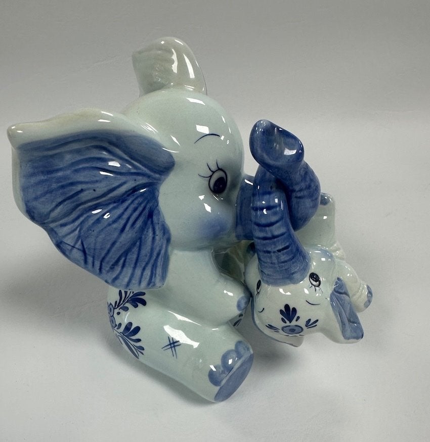 Delfts Blauwe keramieken spaarpot, Ophalen, Zo goed als nieuw, Steen, Aardewerk of Keramiek, Dier