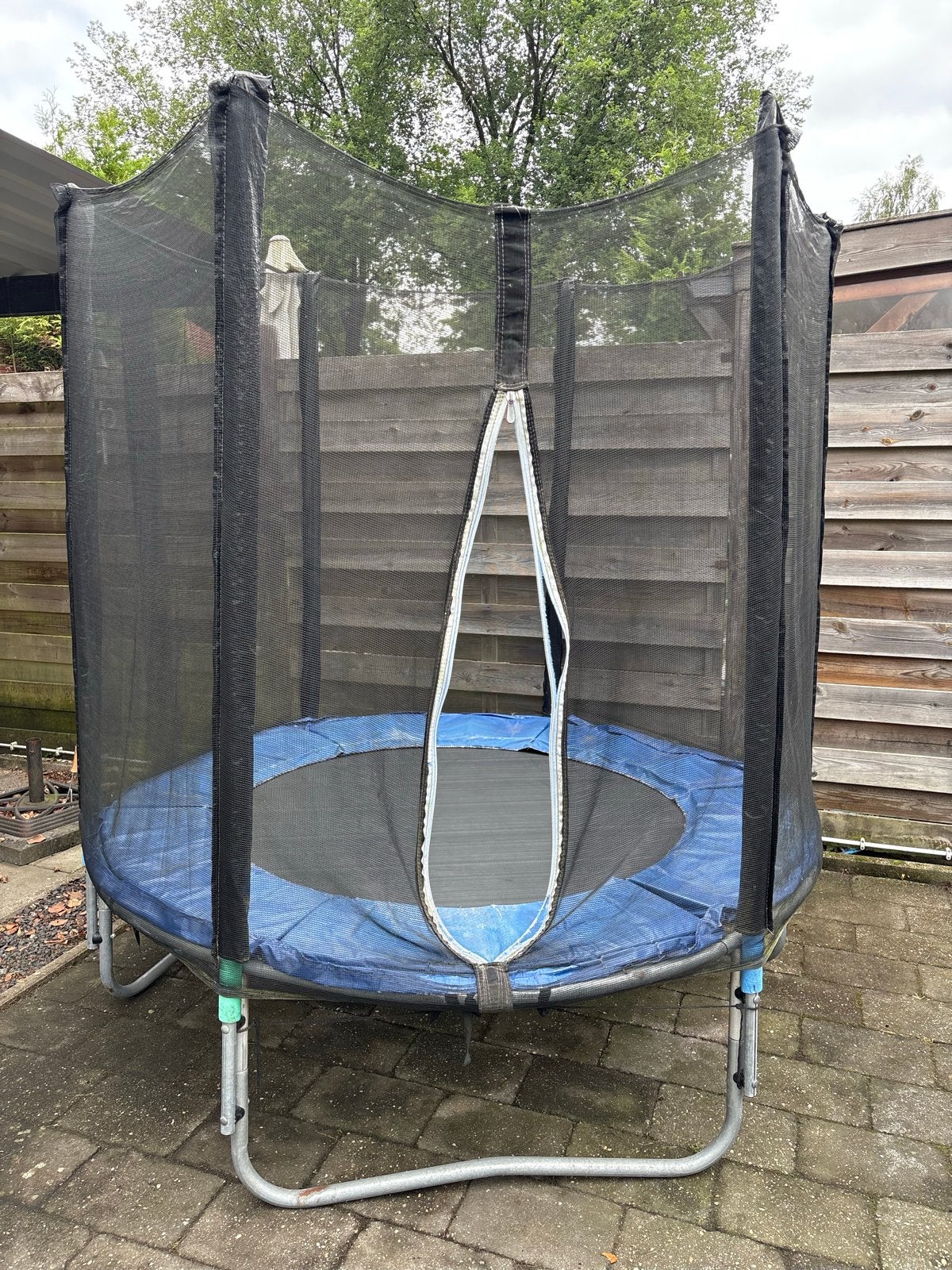 Trampoline met veiligheidsnet - Gebruikt, Ophalen, Gebruikt