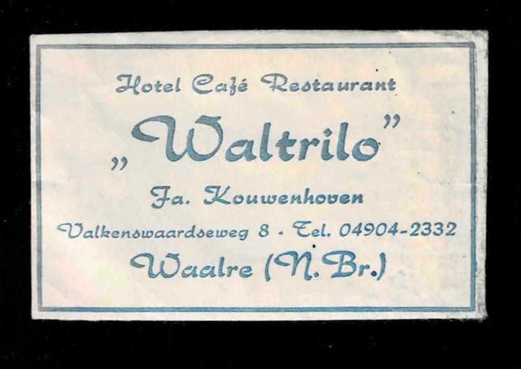 suikerzakje 1445 Waltrilo Waalre (N.-Br.), Verzamelen, Suikerzakjes, Ophalen of Verzenden, Nederland