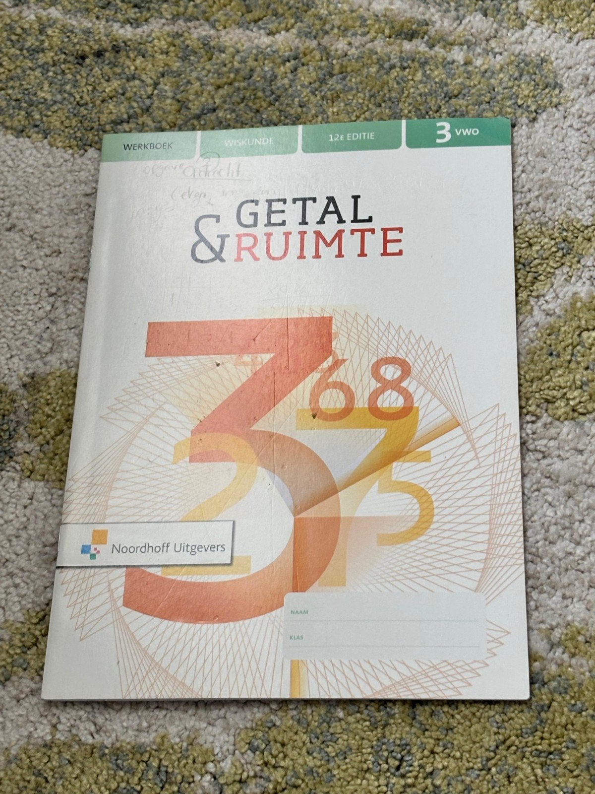 Getal & Ruimte 12e ed vwo 3 werkboek, Boeken, Ophalen of Verzenden, Zo goed als nieuw