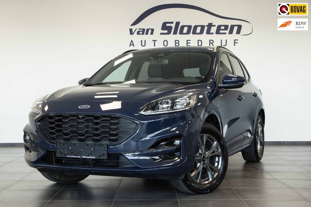 Ford Kuga 2.5 PlugIn Hybrid ST-Line X |Voorruit verwarming |, Auto's, Ford, Gebruikt, Zwart, Blauw, Bedrijf