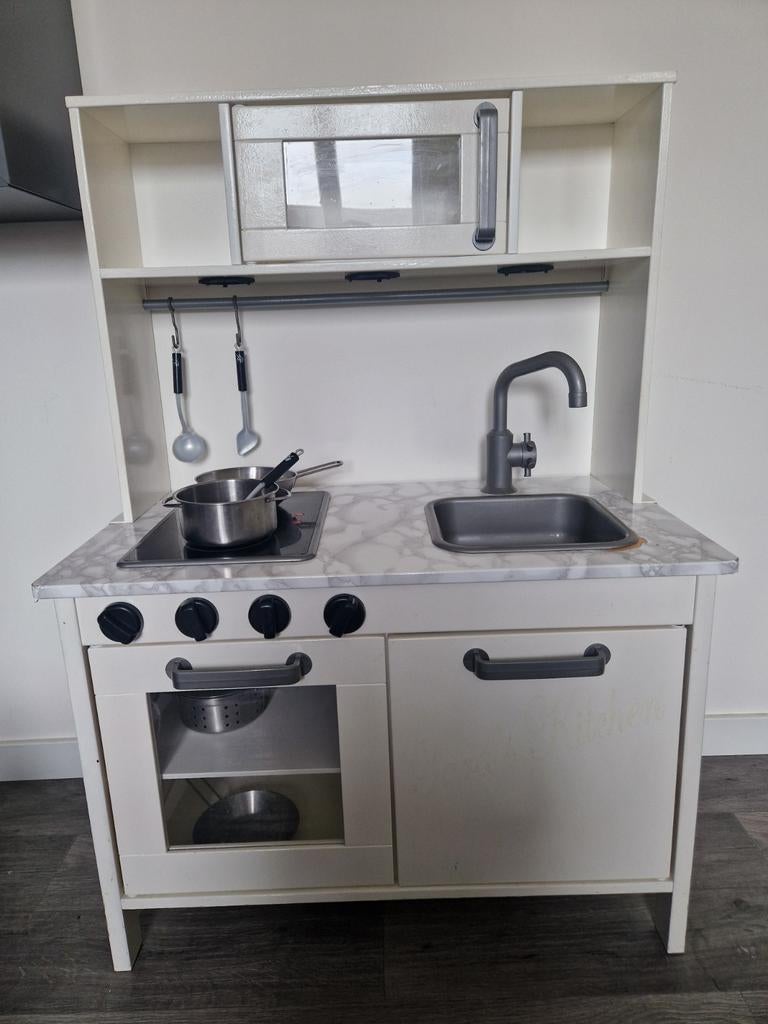 Ikea keukentje wit met accessoires, Ophalen of Verzenden, Gebruikt, Speelkeuken