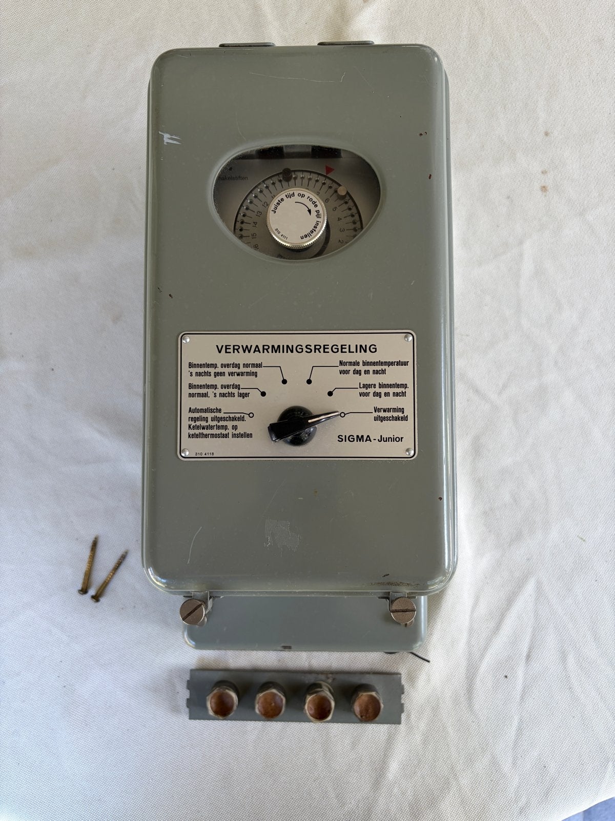 Vintage Landis & Gyr SIGMA-Junior Verwarmingsthermostaat, Ophalen, Gebruikt