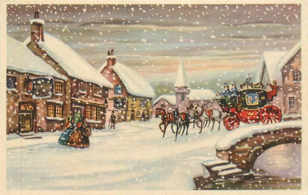 381-385-007 Kerst, Verzenden, Voor 1920, Overig Europa