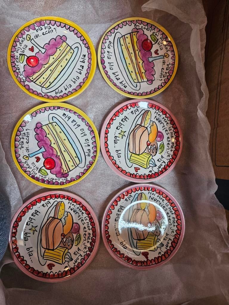Blond Amsterdam gebaksbordjes set van 6, Huis en Inrichting, Keuken | Servies, Ophalen