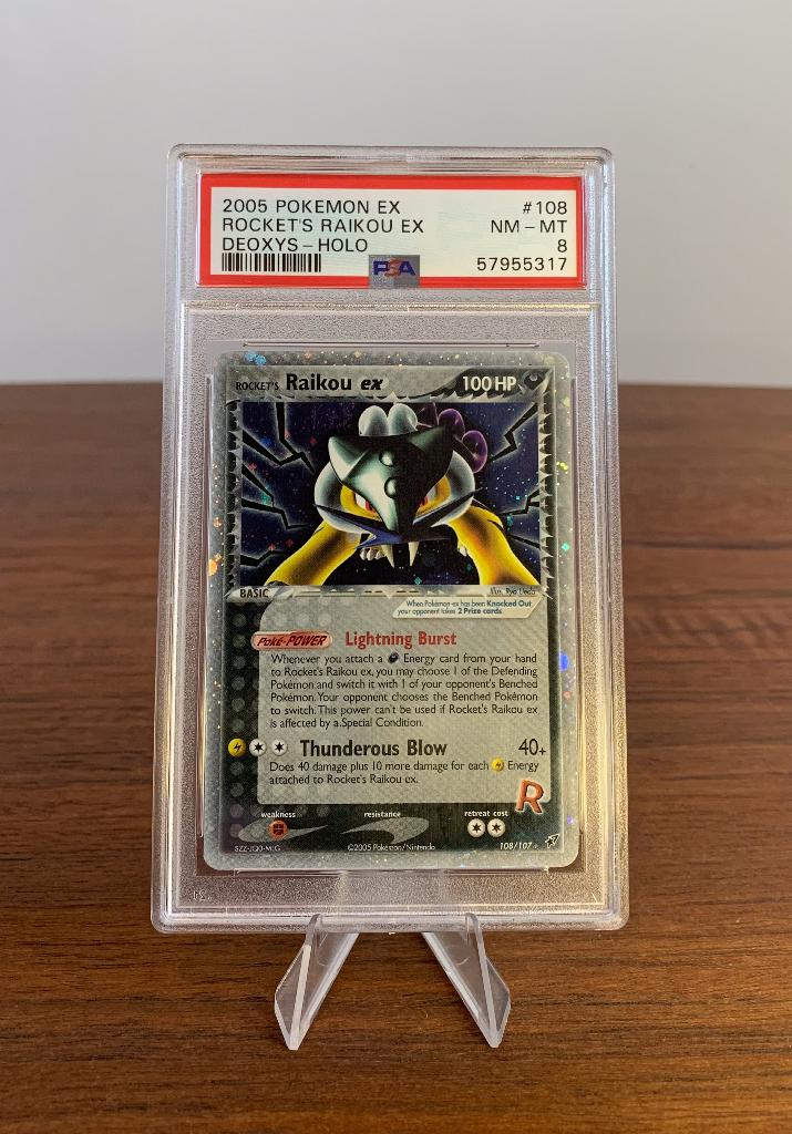 Raikou ex Team Rocket Returns PSA 8 (108/109) Pokémon Kaart, Ophalen of Verzenden, Zo goed als nieuw, Losse kaart, Foil