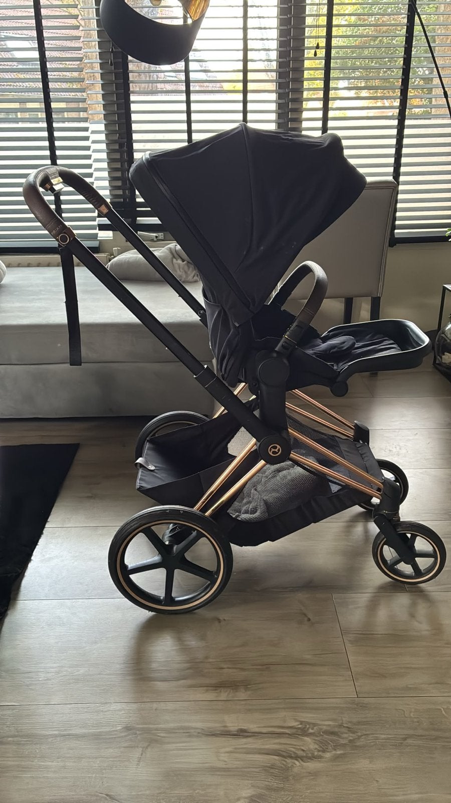 Cybex Priam Platinum kinderwagen met reiswieg met regenhoes, Ophalen of Verzenden, Zo goed als nieuw, Met reiswieg, Kinderwagen