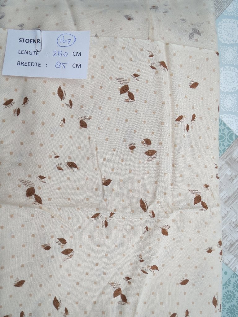 Lap dunne stof beige/bruin, Hobby en Vrije tijd, Stoffen en Lappen, Bruin, 120 cm of meer, Nieuw, Ophalen of Verzenden