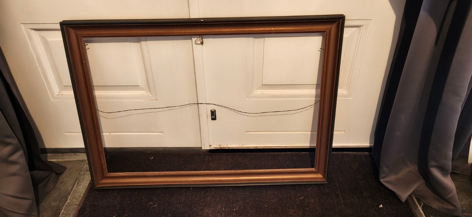 Oude schilderijlijst - 112x77 cm buitenmaat, Ophalen, Gebruikt, Hout